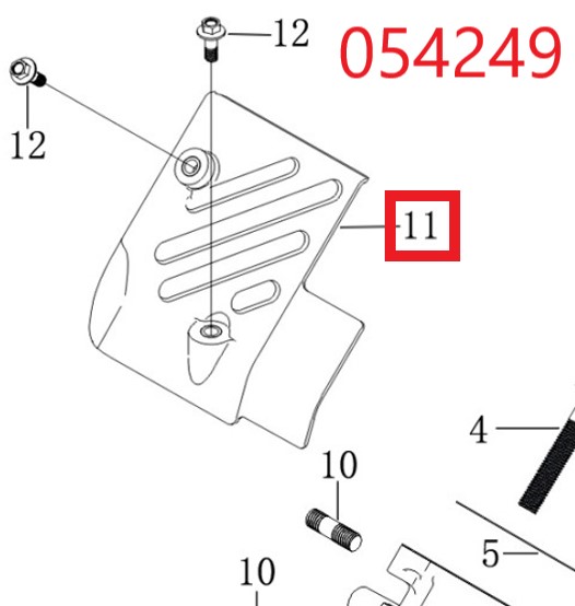 Дефлектор SGG 16000(.L.)-18000(.L.),LC2V90FD (верхний правый) Lc / Air deflector upper right (160190096-0001)