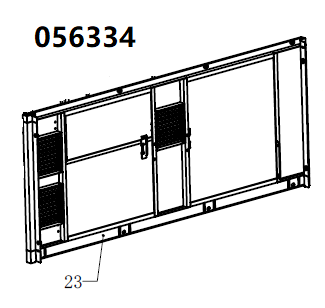 Панель защитного кожуха боковая левая TSS DUAL DWG-500 / Position 23 - Left side plate (33014-02540-00)