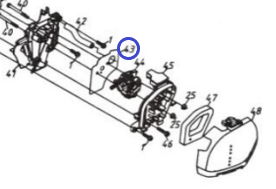 Прокладка карбюратора 140FA/Carburetor gasket TSS-GJH95A, (№43 JH95A, HUASHENG 140FA)