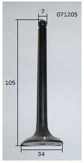 Клапан впускной KM376AG/Inlet valve