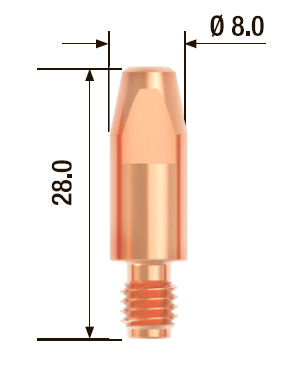 FUBAG Контактный наконечник M6 X 28мм ECU1.2мм/.045 дюйма (10 шт.)