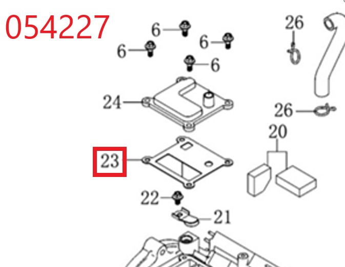 Прокладка крышки камеры вентиляции SGG 12000-18000(..),LC2V80FD,LC2V90FD Lc / Gasket breather chamber (110850025-0001)