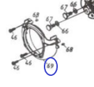 Кожух маховика двигателя 140FA/Magnetor Shell TSS-GJH95A, (№69 JH95A, HUASHENG 140FA)