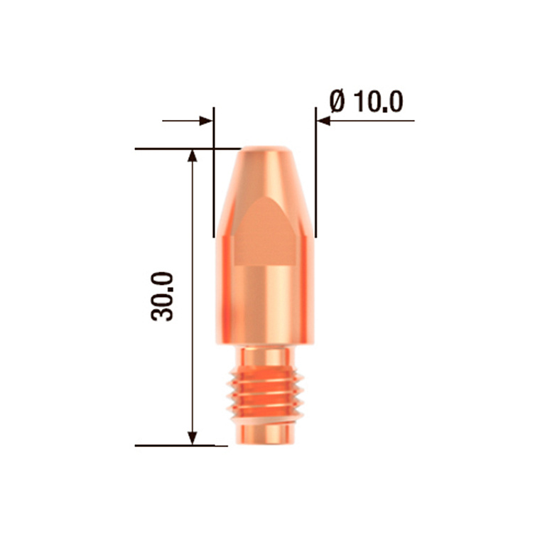 FUBAG Контактный наконечник M8х30 мм ECU D=1.6 мм  (10 шт.) блистер