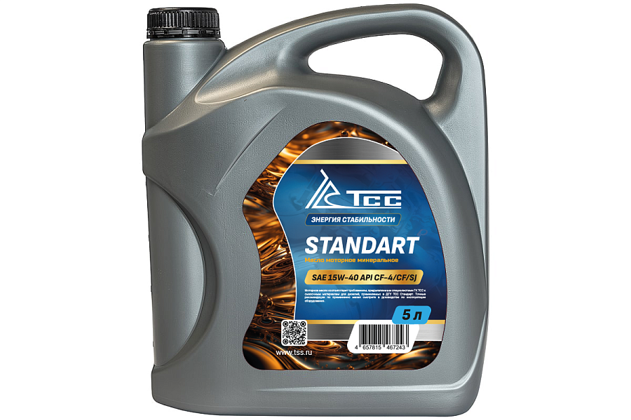 Масло моторное минеральное ТСС Стандарт SAE 15W40 CF-4 канистра 5л/Motor oil 5liter can