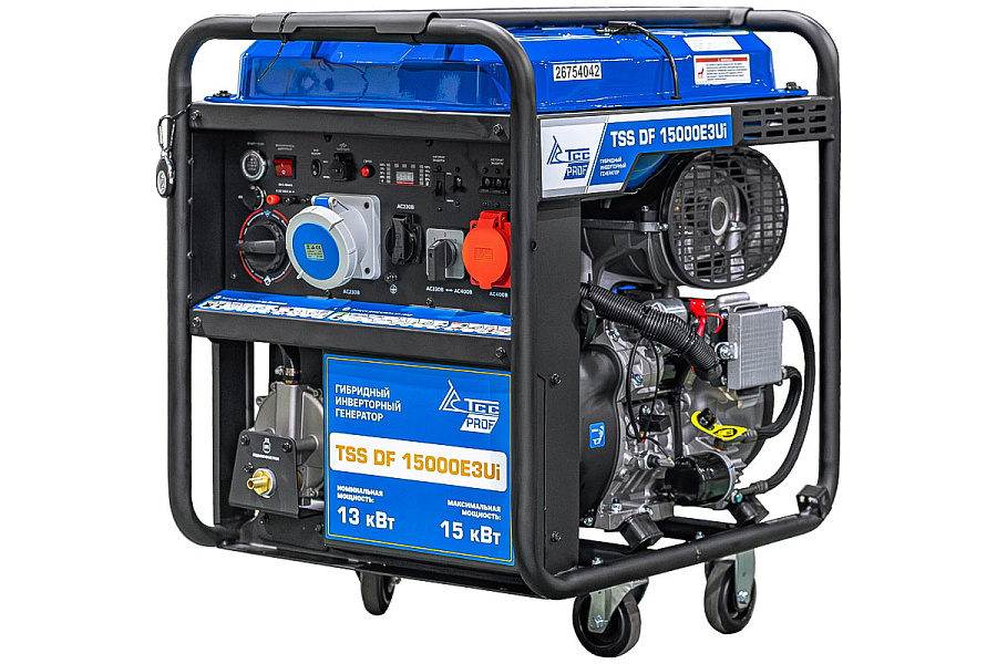 Гибридный инверторный генератор TSS DF 15000E3Ui