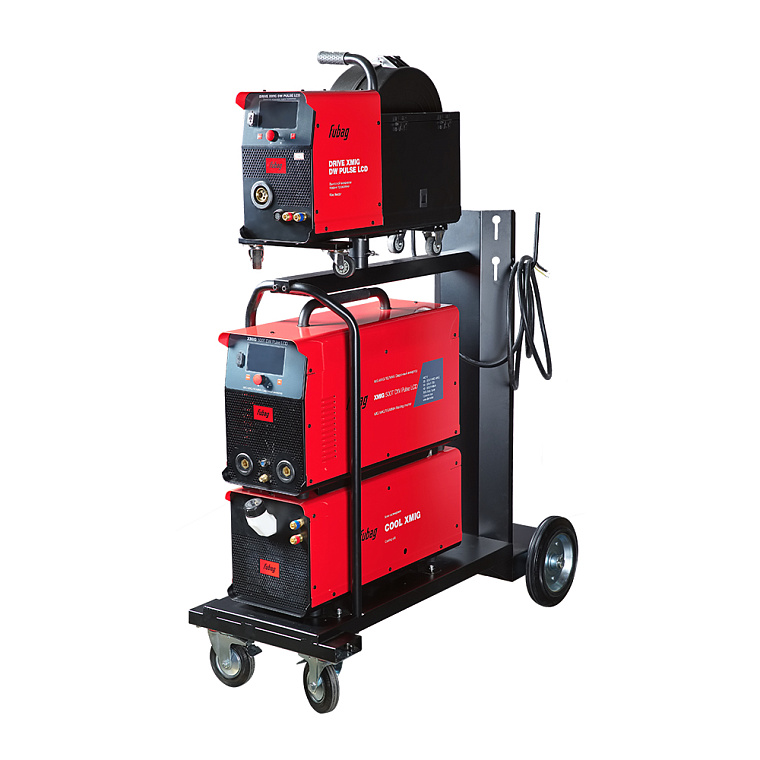 Сварочный полуавтомат FUBAG XMIG 500T DW ПУЛЬС (PULSE) + Подающий механизм ДРАЙВ (DRIVE) XMIG DW ПУЛЬС (PULSE) + Горелка + Блок жидкостного охлаждения + Шланг-пакет + Тележка