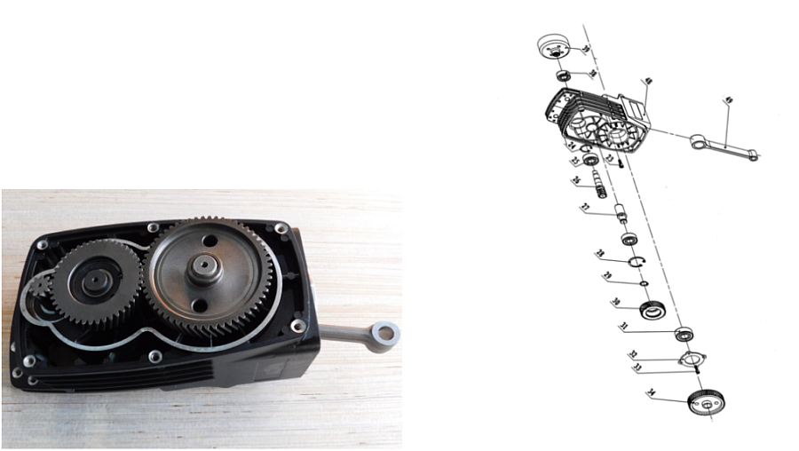 Редуктор в сборе TSS-GJH95/Gear box assy TSS-GJH95(JH95A)