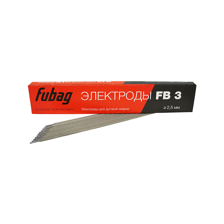 FUBAG Электрод сварочный с рутиловым покрытием FB 3 D2.5 мм (пачка 0.9 кг)