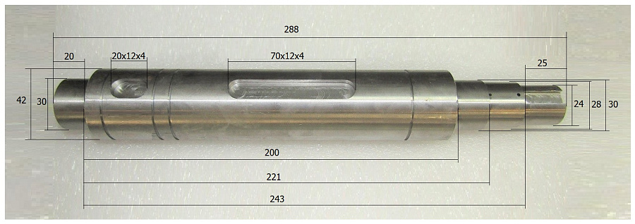 Вал ведущий TSS-WP320/Ecc. Rotary shaft, drive, №24 (CNP330A008-24)