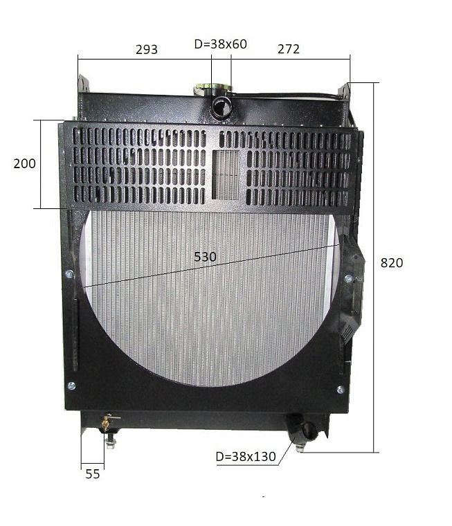 Радиатор охлаждения Ricardo N4105DS; TDK-N 38 4LT в сборе/Radiator assembly